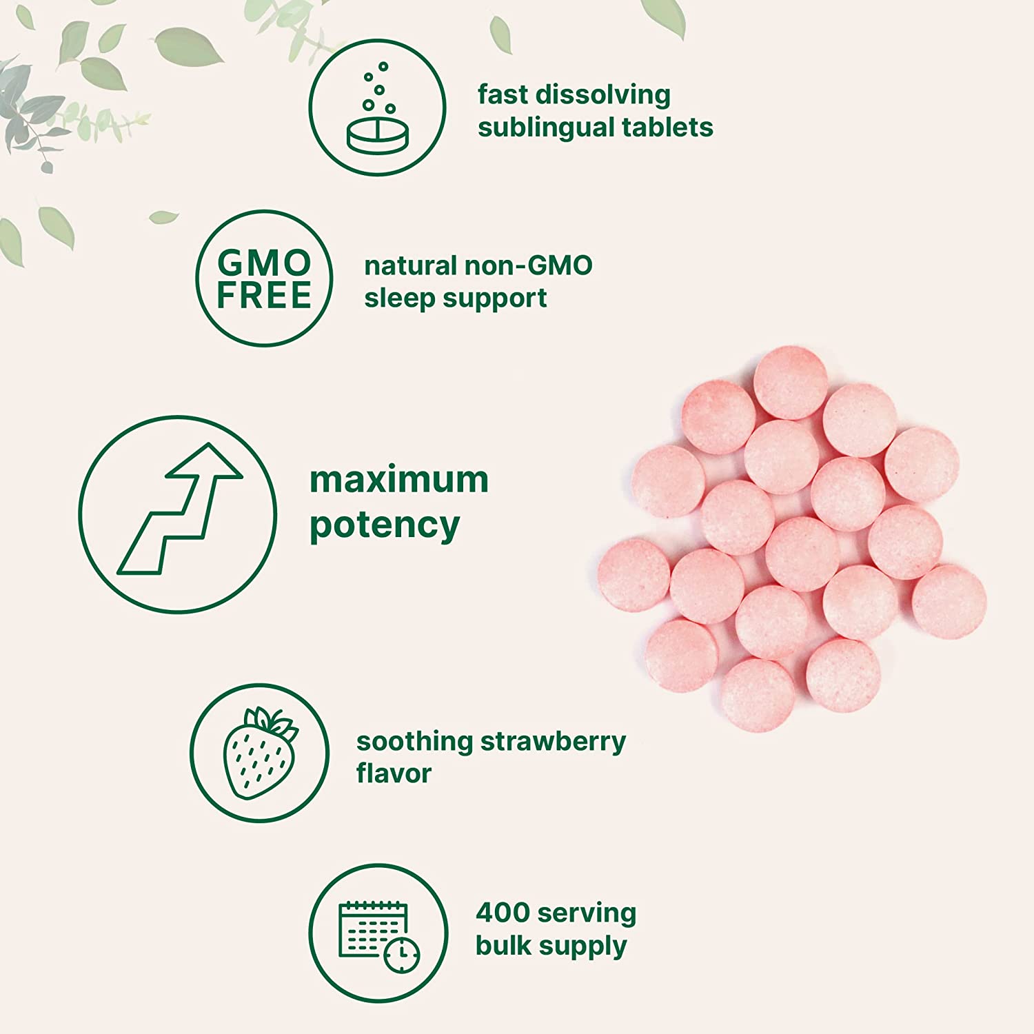 Melatonin 20mg, 400 Tablets Forms