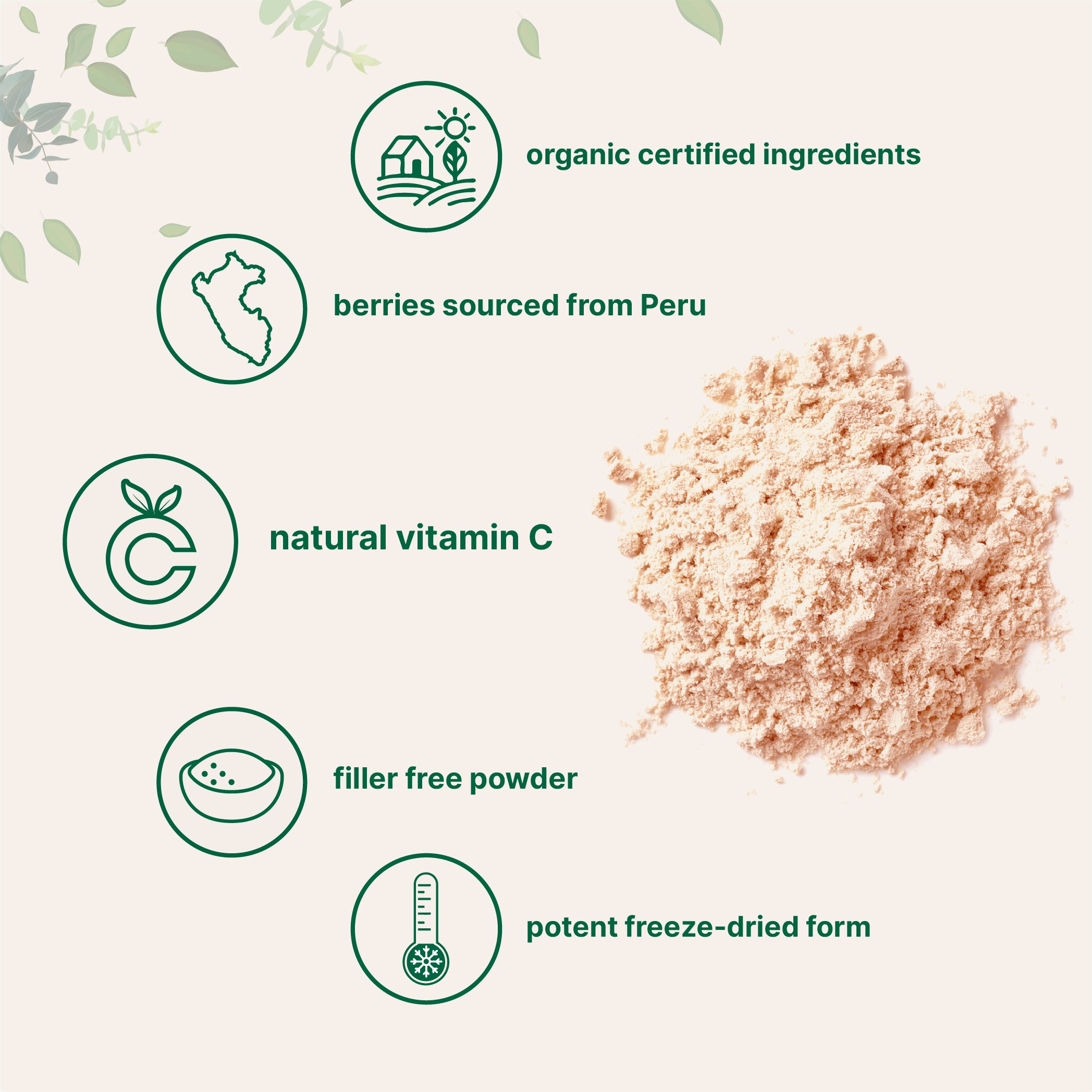 Organic Camu Camu Powder Forms