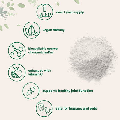 Pure MSM Powder with Vitamin C for Hair, Weight Loss & More