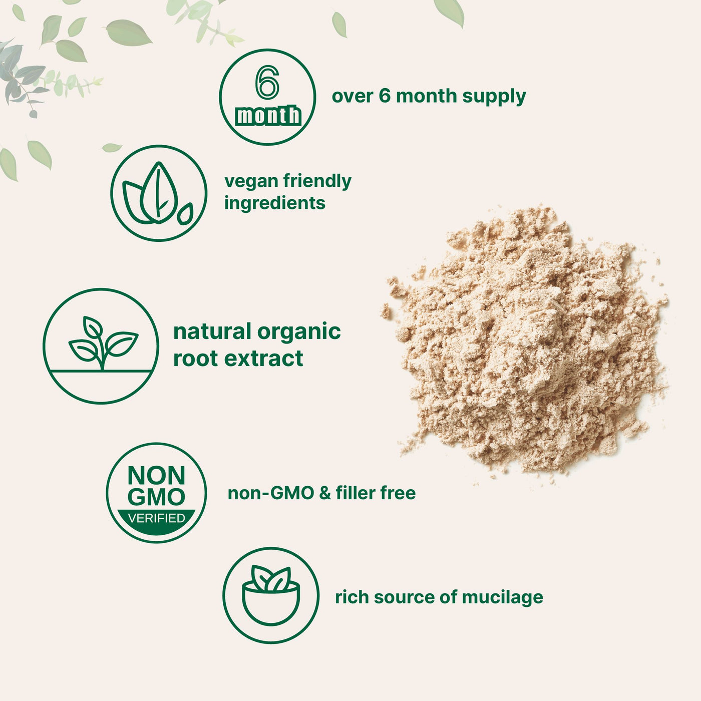 Organic Marshmallow Root Powder Forms