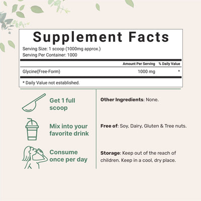 L-Glycine Powder Supplement facts