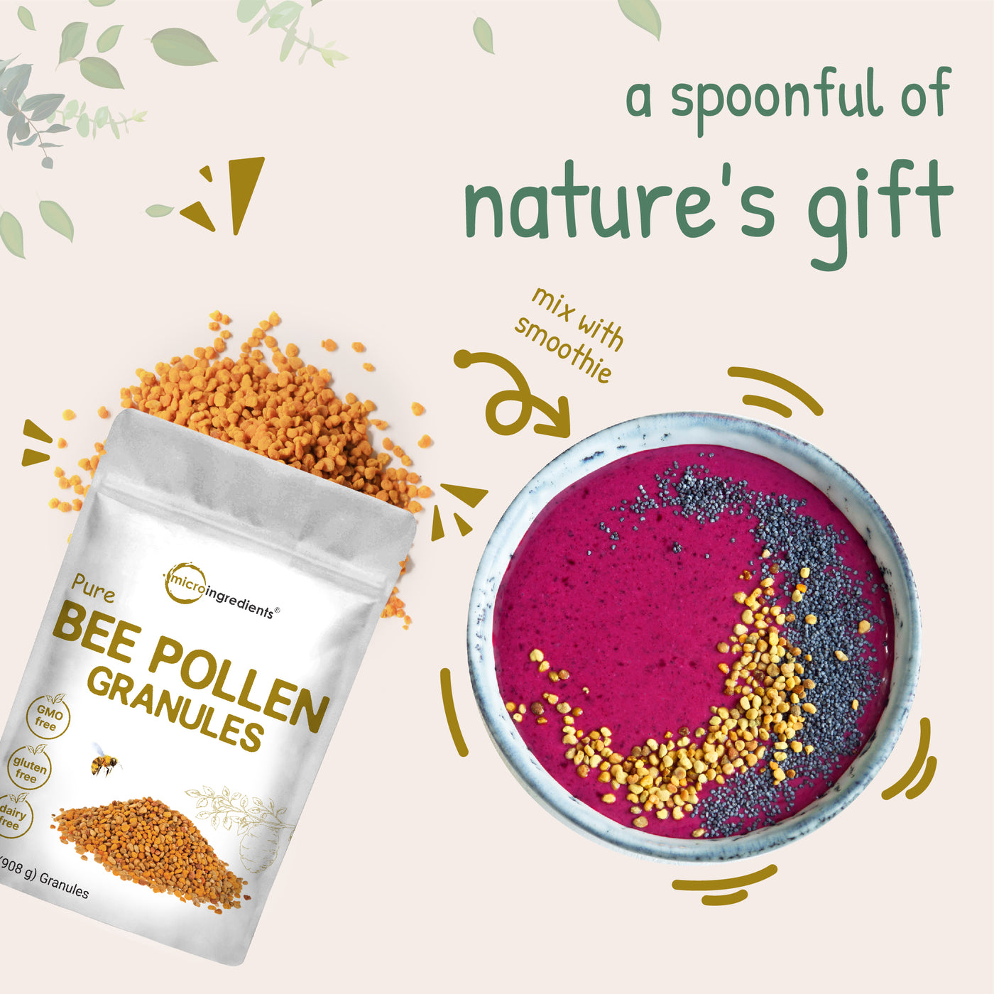 Fresh Bee Pollen Granules Nature's Gift