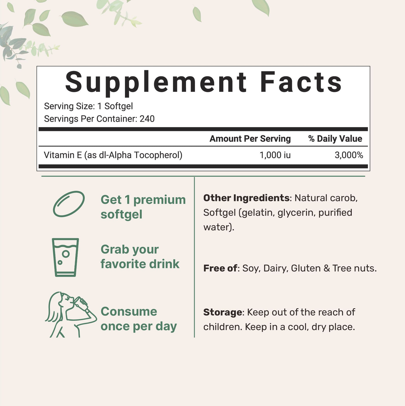 Vitamin E 1000 IU Softgels