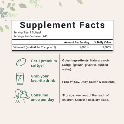 Vitamin E 1000 IU Softgels