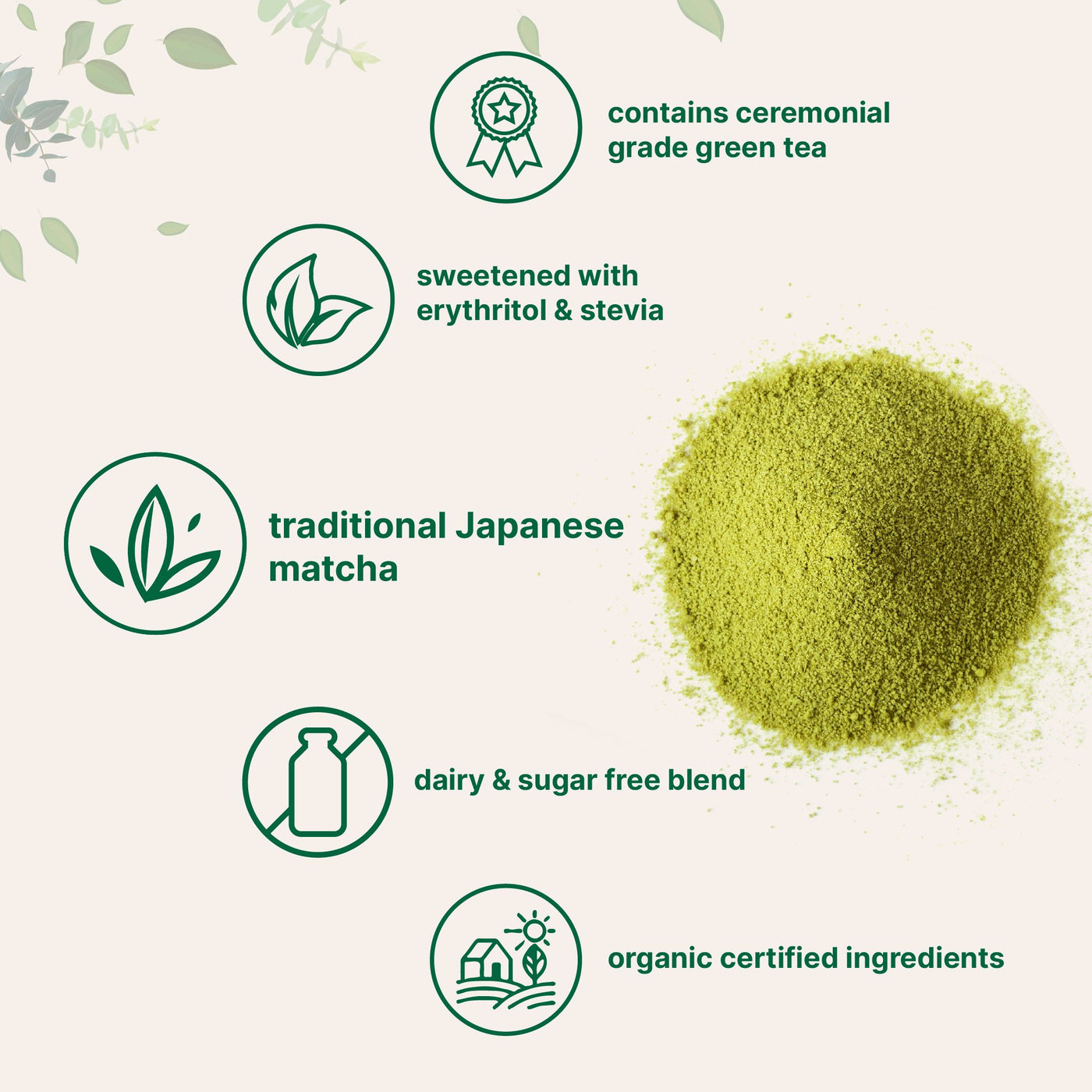Organic Sweet Matcha Green Tea Powder