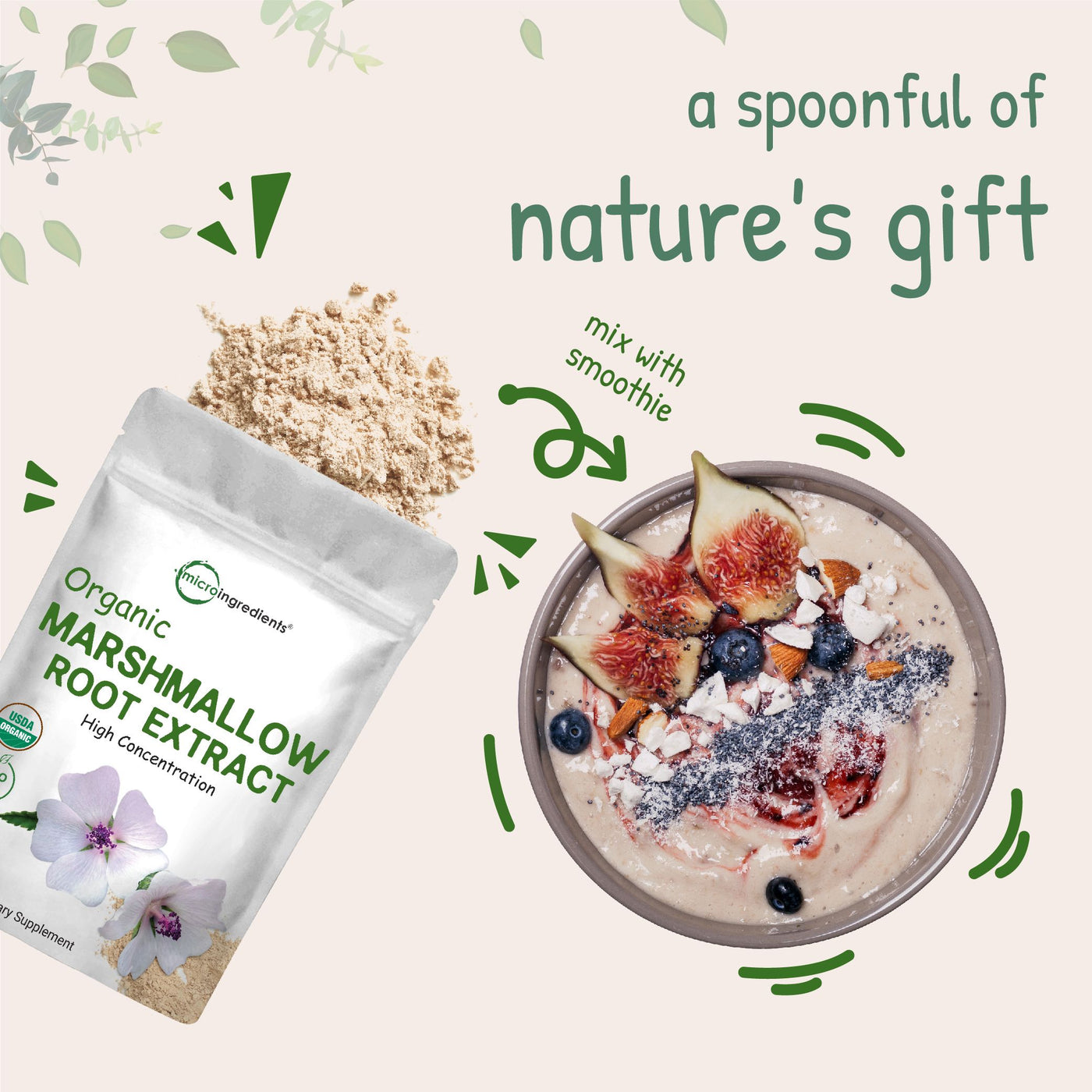Organic Marshmallow Root Powder Nature's Gift