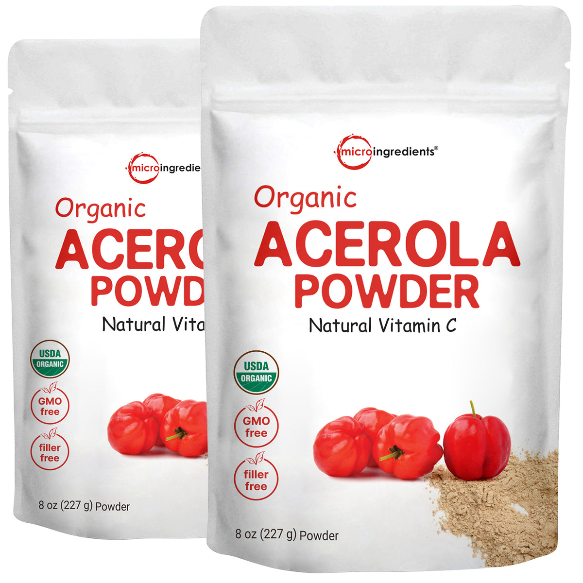 Acer Powder Organic Acerola Cherry Powder - Natural Vitamin C Source – Micro ...