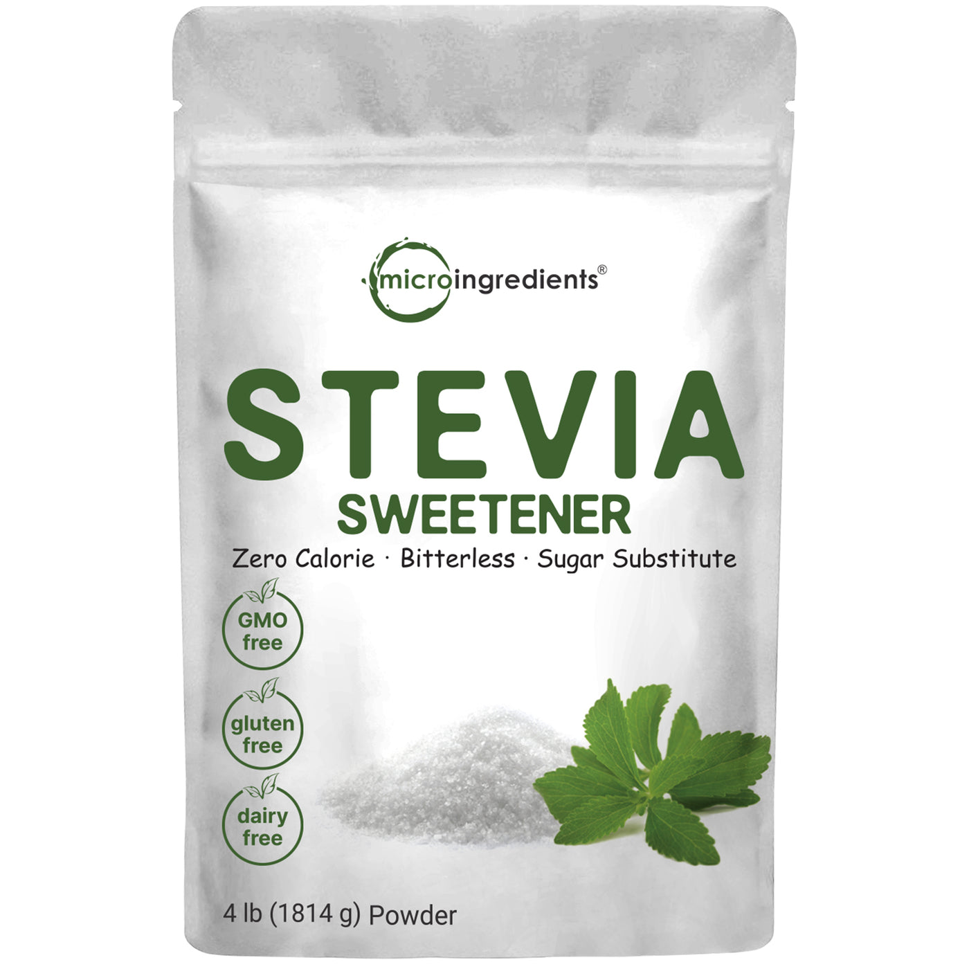 Stevia Sweetener Powder with Plant-based Erythritol, 4 Pounds